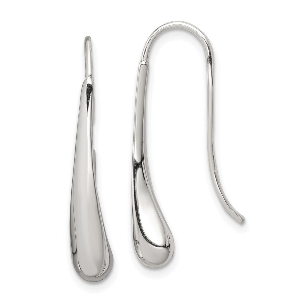 QE6840 Sterling Silver Teardrop Wire Earrings