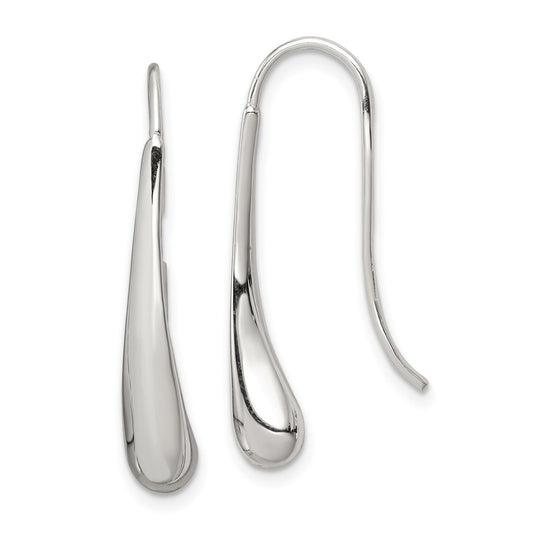 QE6840 Sterling Silver Teardrop Wire Earrings