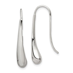 QE6840 Sterling Silver Teardrop Wire Earrings