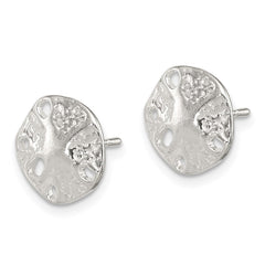 QE689 Sterling Silver Sand Dollar Mini Earrings