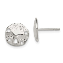 QE689 Sterling Silver Sand Dollar Mini Earrings