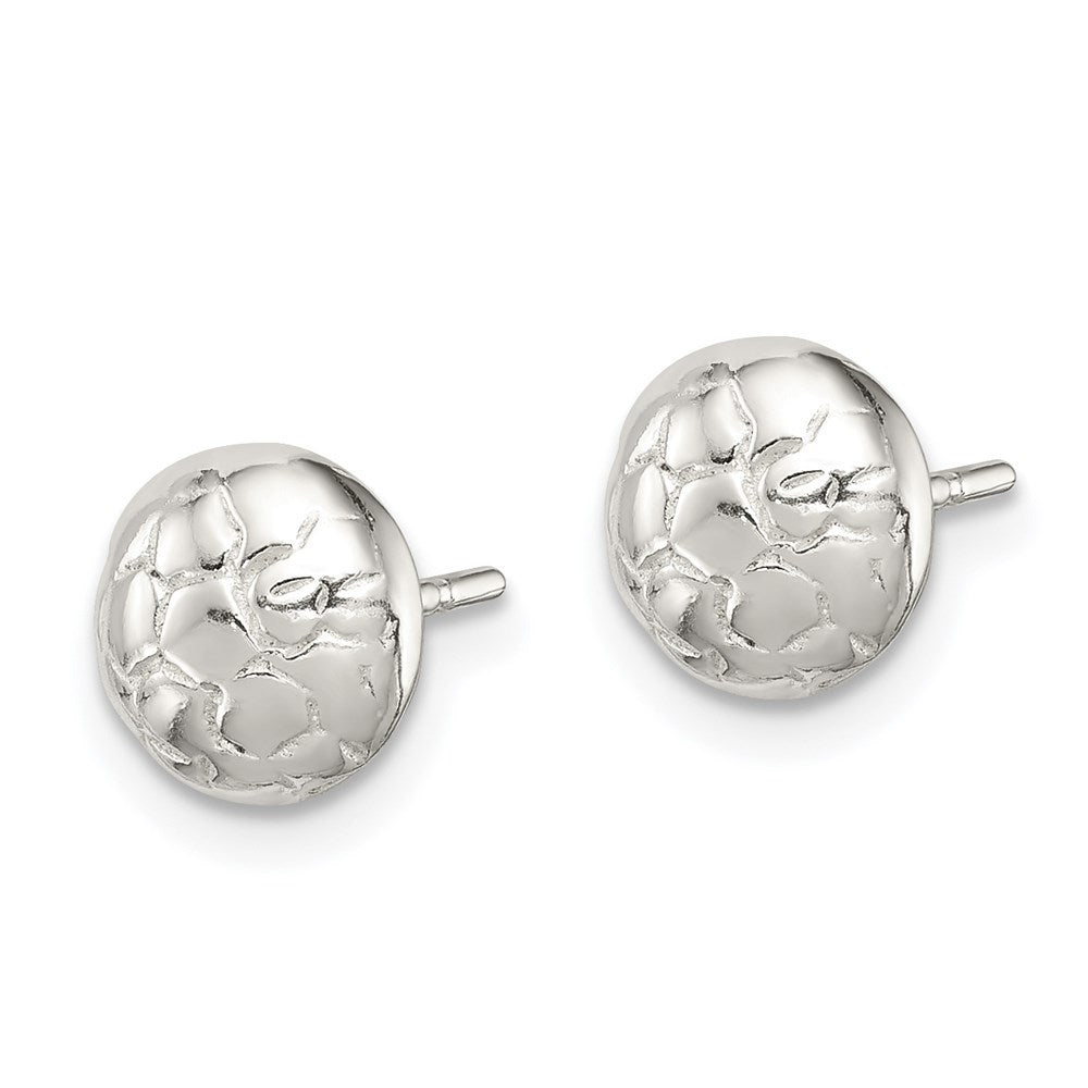 QE692 Sterling Silver Soccer Ball Mini Earrings