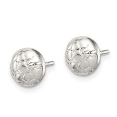 QE692 Sterling Silver Soccer Ball Mini Earrings