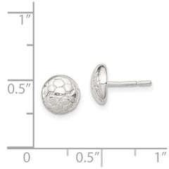 QE692 Sterling Silver Soccer Ball Mini Earrings