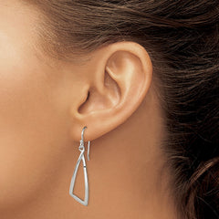 QE7222 Sterling Silver Polished Fancy Dangle Earrings