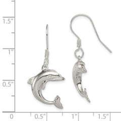 QE76 Sterling Silver Dolphin Earrings