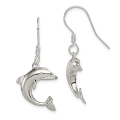 QE76 Sterling Silver Dolphin Earrings
