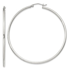 QE803SP Sterling Silver 2mm Round Hoop Earrings