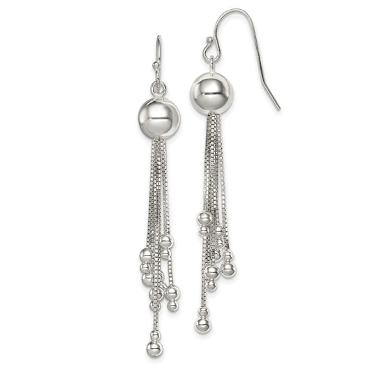 QE8054 Sterling Silver Shepherd Hook Earrings