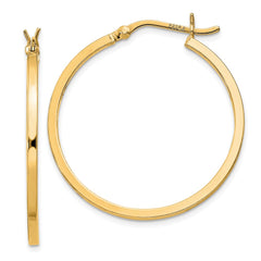 QE8098GP Sterling Silver Flash Gold-plated 1.5x30mm Hoop Earrings