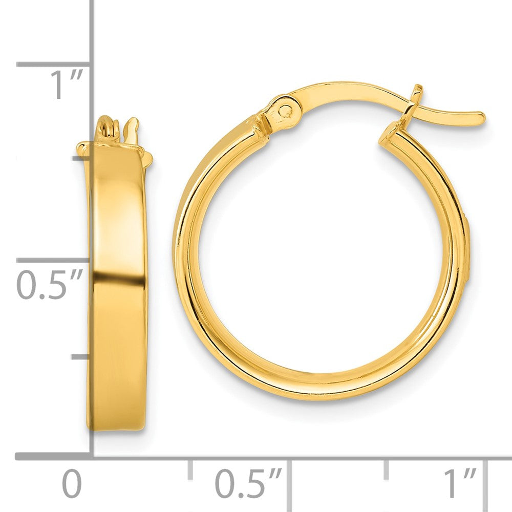 QE8143GP Sterling Silver Flash Gold-plated 4.25x20mm Hoop Earrings