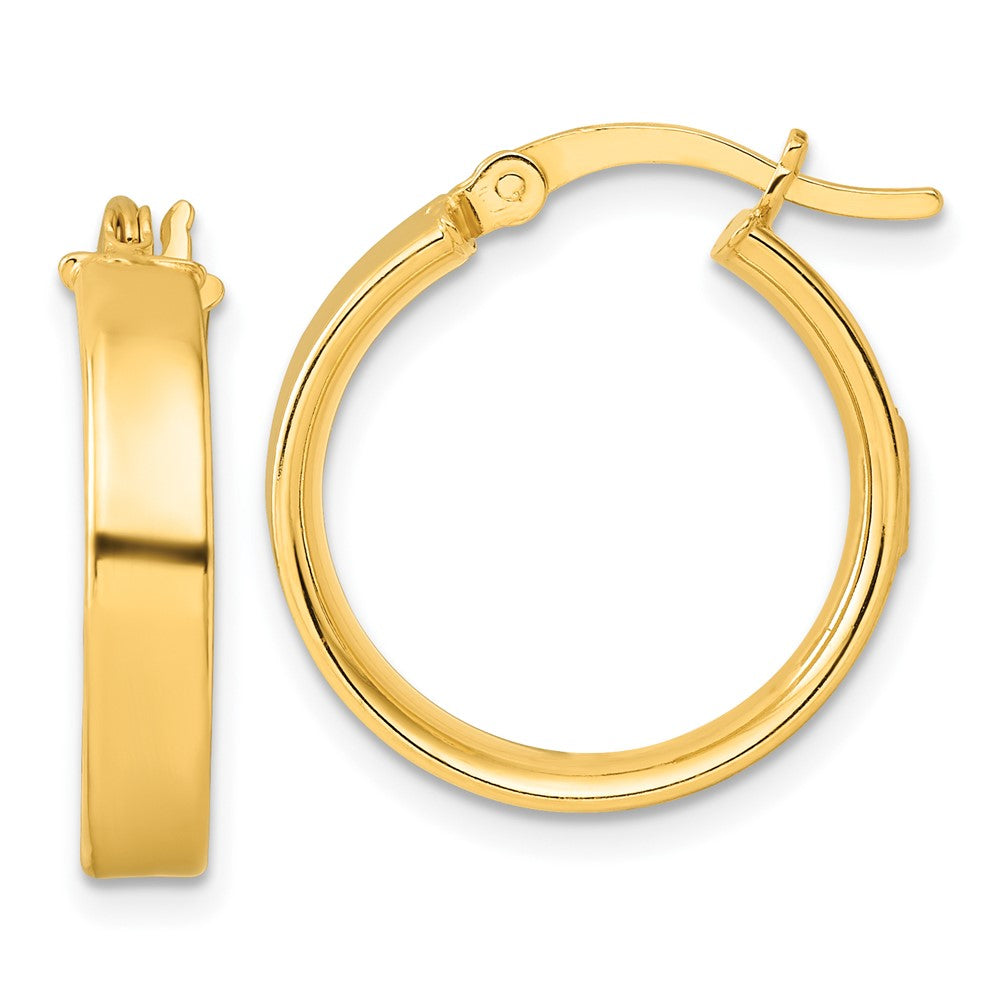 QE8143GP Sterling Silver Flash Gold-plated 4.25x20mm Hoop Earrings