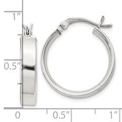 QE8143SP Sterling Silver 4.25x20 Hoop Earrings