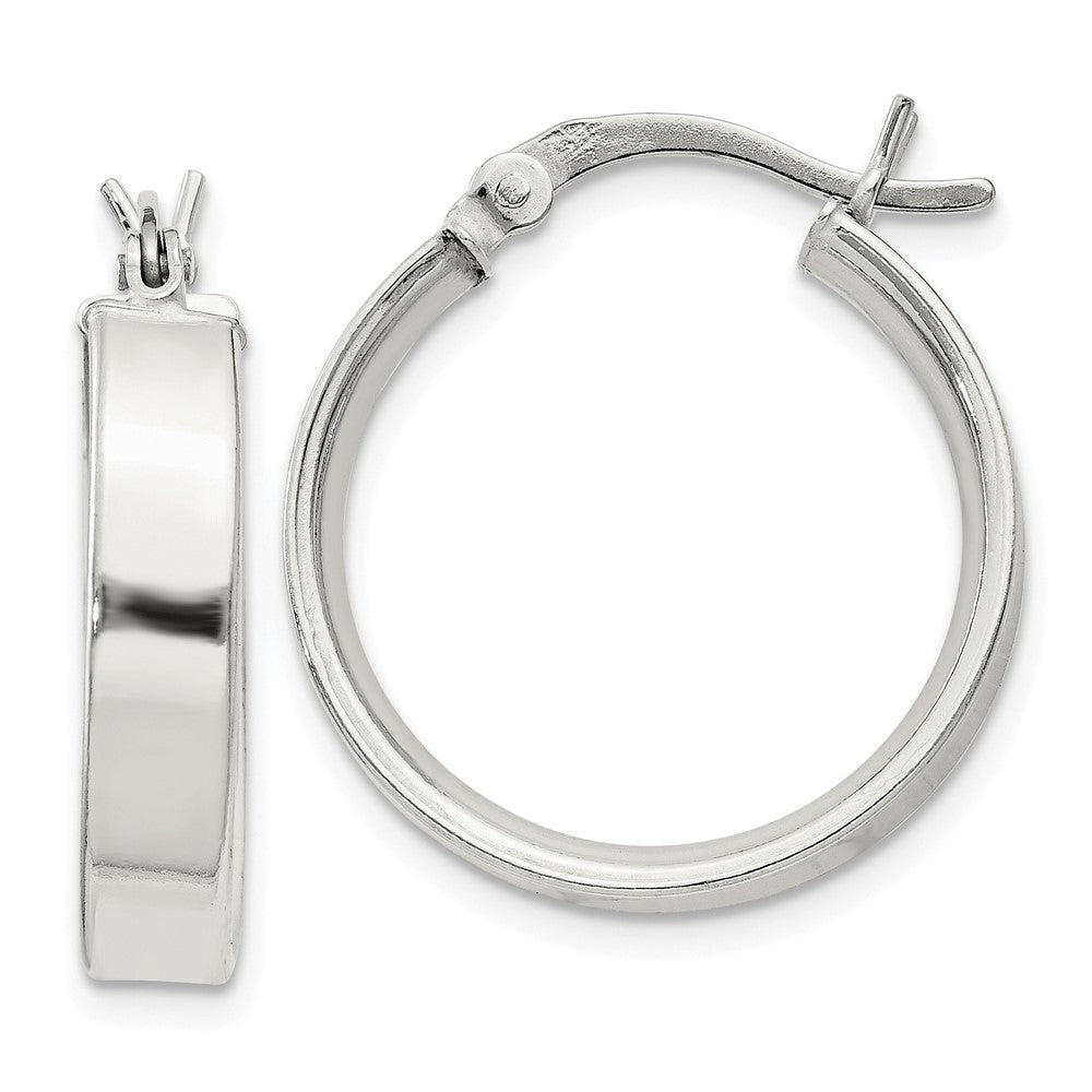 QE8143SP Sterling Silver 4.25x20 Hoop Earrings