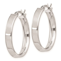 QE8144 Sterling Silver Rhodium Plated 4.25x25Hoop Earrings