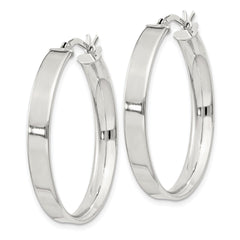 QE8145SP Sterling Silver 4.25x30 Hoop Earrings