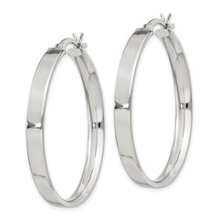 QE8146SP Sterling Silver 4.25x35 Hoop Earrings