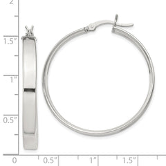 QE8146SP Sterling Silver 4.25x35 Hoop Earrings