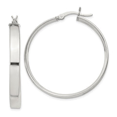 QE8146SP Sterling Silver 4.25x35 Hoop Earrings