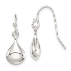 QE8616 Sterling Silver Shepherd Hook Earrings