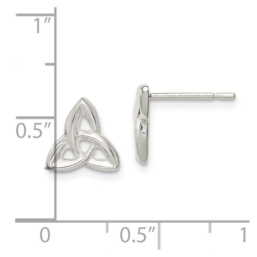 QE8648 Sterling Silver Trinity Post Earrings