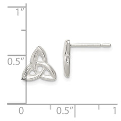 QE8648 Sterling Silver Trinity Post Earrings
