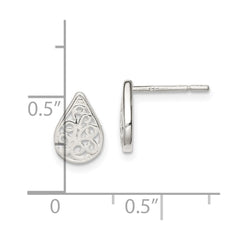 QE8652 Sterling Silver Filigree Post Earrings