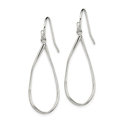 QE8941 Sterling Silver Polished Teardrop Dangle Earrings