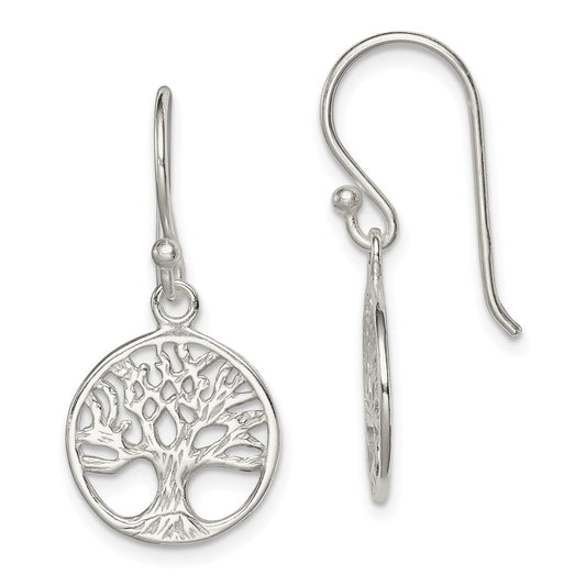 QE8977 Sterling Silver Shepherd Hook Earrings