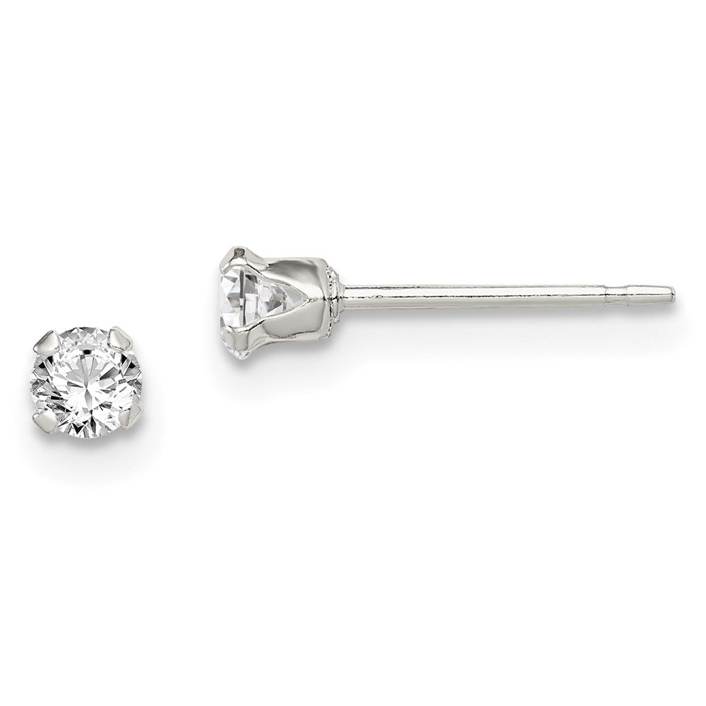 QE9579SET Sterling Silver 4pc Post Stellux Crystal Earring Set