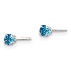QE9579SET Sterling Silver 4pc Post Stellux Crystal Earring Set