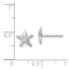 QE98 Sterling Silver Starfish Mini Earrings
