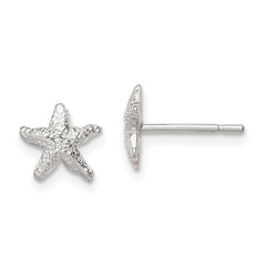 QE98 Sterling Silver Starfish Mini Earrings