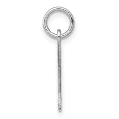 Sterling Silver/Rhodium-plated Elongated Polished Number 1 Charm QES01