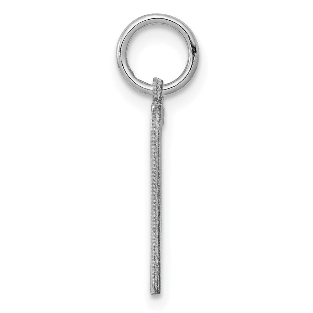 Sterling Silver/Rhodium-plated Elongated Polished Number 7 Charm QES07