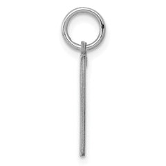 Sterling Silver/Rhodium-plated Elongated Polished Number 7 Charm QES07