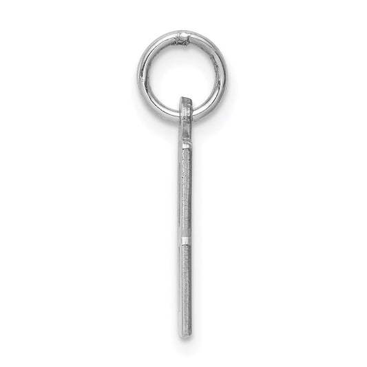Sterling Silver/Rhodium-plated Elongated Polished Number 8 Charm QES08
