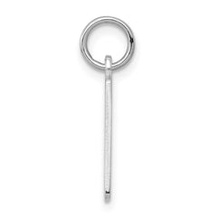 Sterling Silver/Rhodium-plated Elongated Polished Number 9 Charm QES09