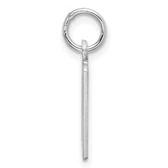 Sterling Silver/Rhodium-plated Elongated Number 10 Charm QES10