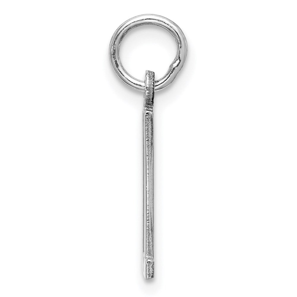 Sterling Silver/Rhodium-plated Elongated Number 11 Charm QES11