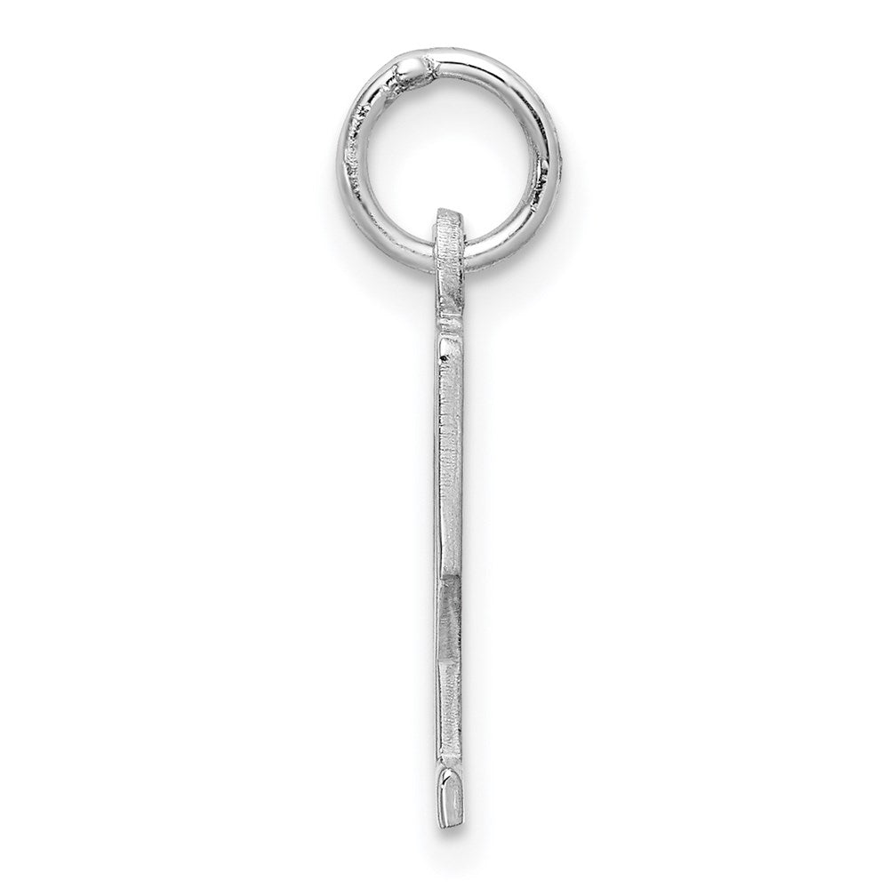 Sterling Silver/Rhodium-plated Elongated Number 12 Charm QES12