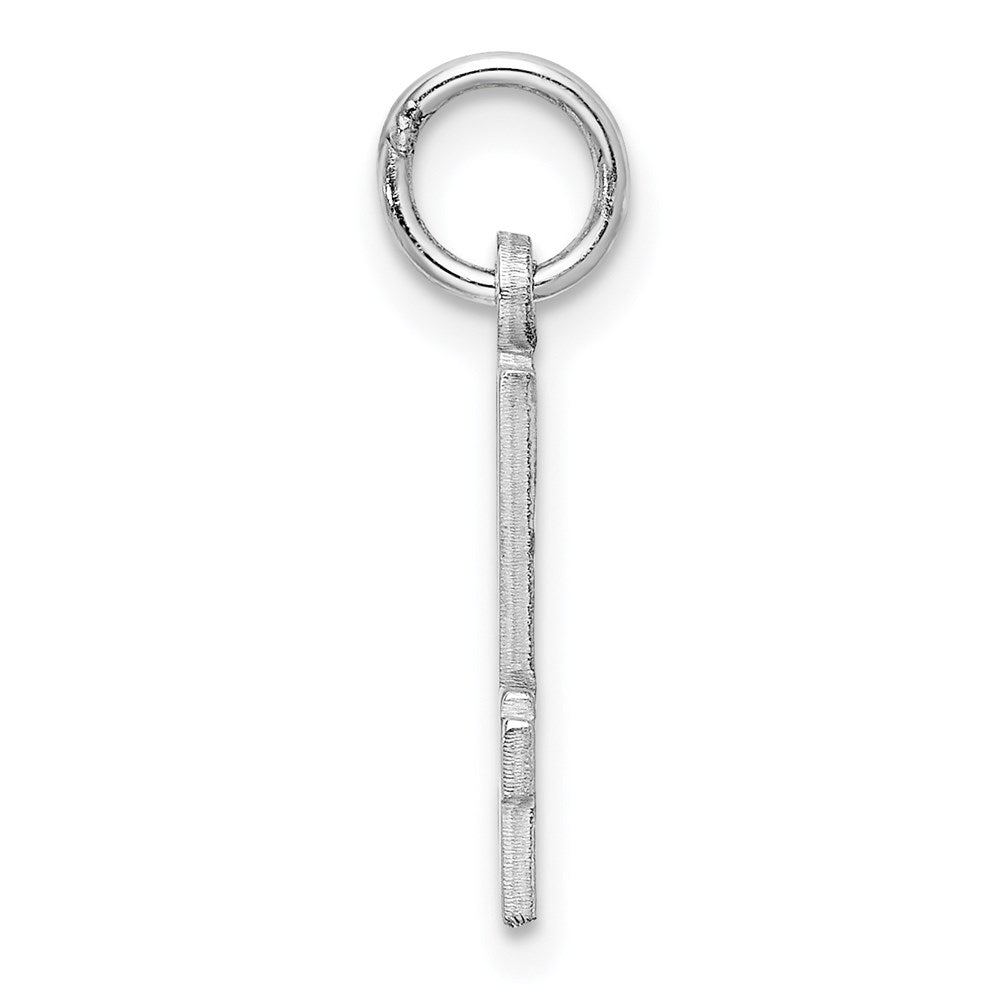 Sterling Silver/Rhodium-plated Elongated Number 14 Charm QES14