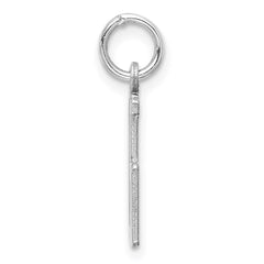 Sterling Silver/Rhodium-plated Elongated Number 15 Charm QES15