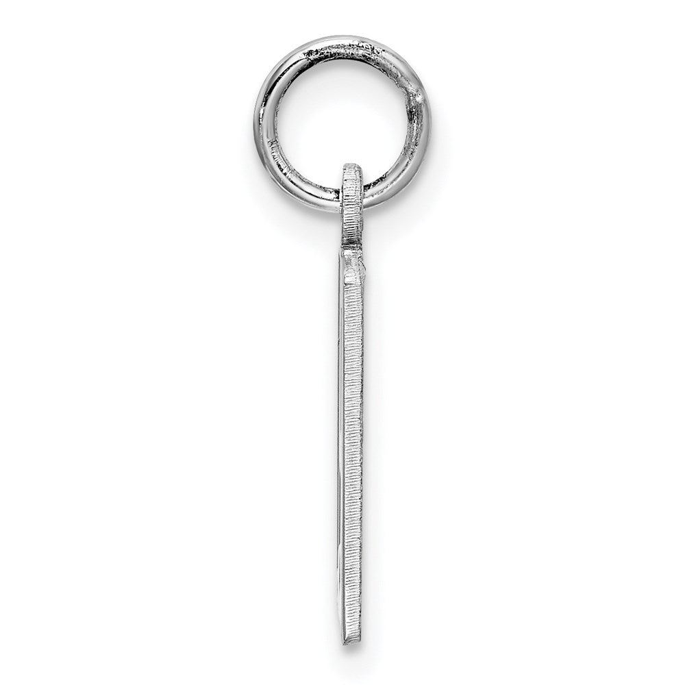 Sterling Silver/Rhodium-plated Elongated Number 19 Charm QES19
