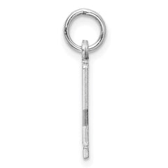 Sterling Silver/Rhodium-plated Elongated Number 22 Charm QES22
