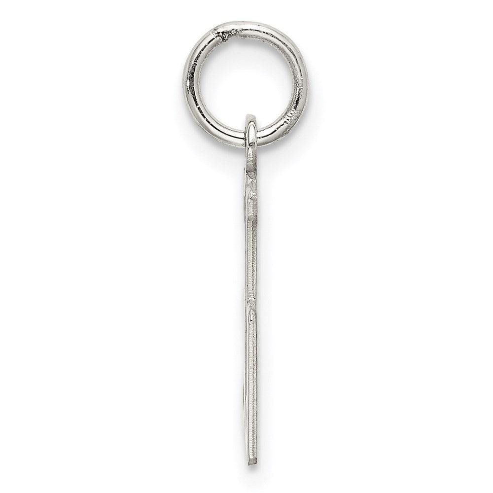Sterling Silver/Rhodium-plated Elongated Number 35 Charm QES35