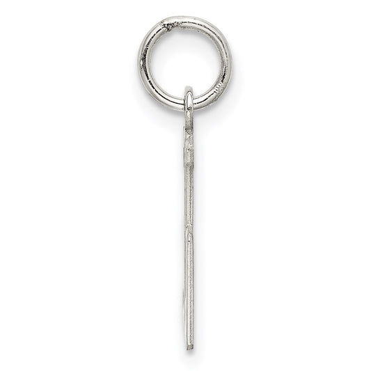 Sterling Silver/Rhodium-plated Elongated Number 35 Charm QES35