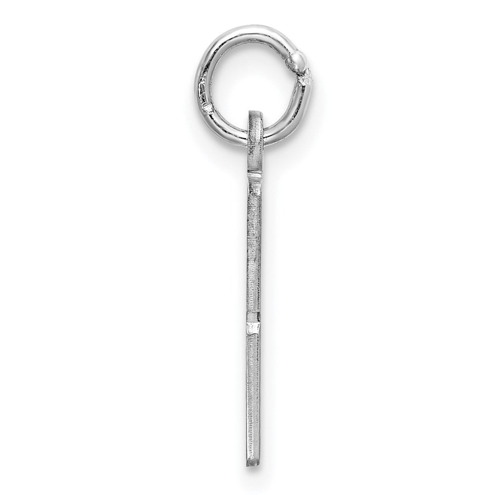 Sterling Silver/Rhodium-plated Elongated Number 48 Charm QES48
