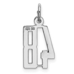 Sterling Silver/Rhodium-plated Elongated Number 48 Charm QES48