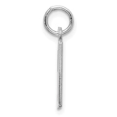 Sterling Silver/Rhodium-plated Elongated Number 50 Charm QES50
